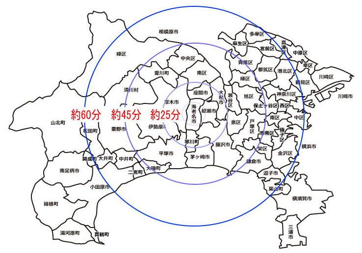 神奈川県地図